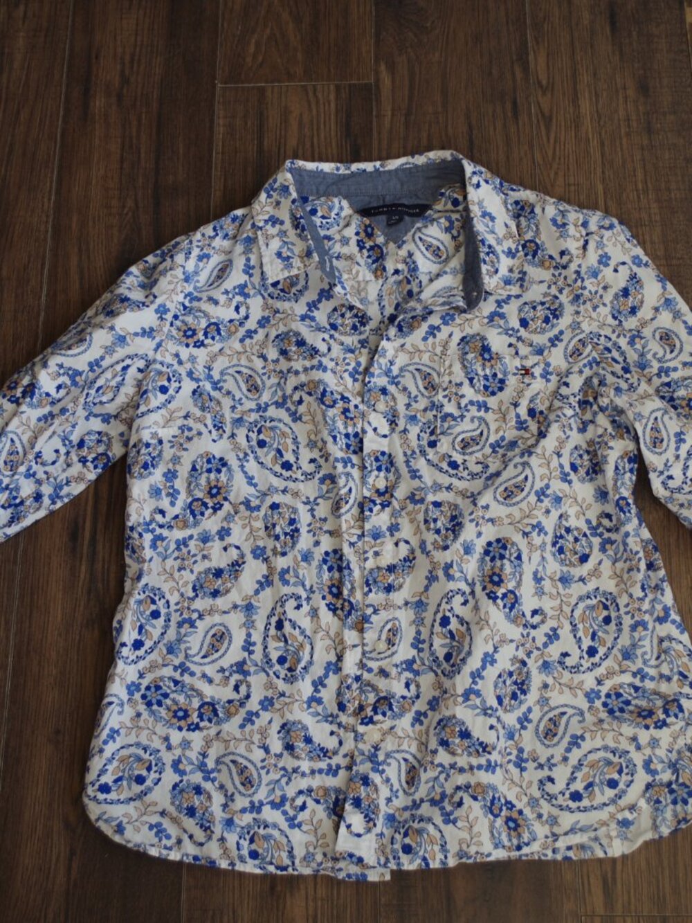 Ladies Tommy Hilfiger Paisly Print Long Sleeve Blouse